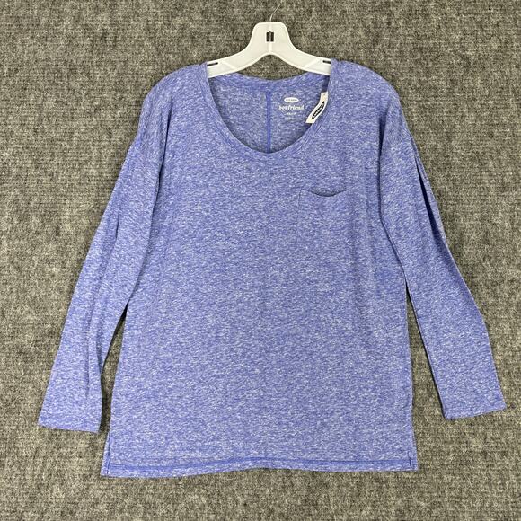 Old Navy Shirt Womens Extra Small Blue Linen Boyfriend Fit Flower Bunch NWT - Picture 1 of 8